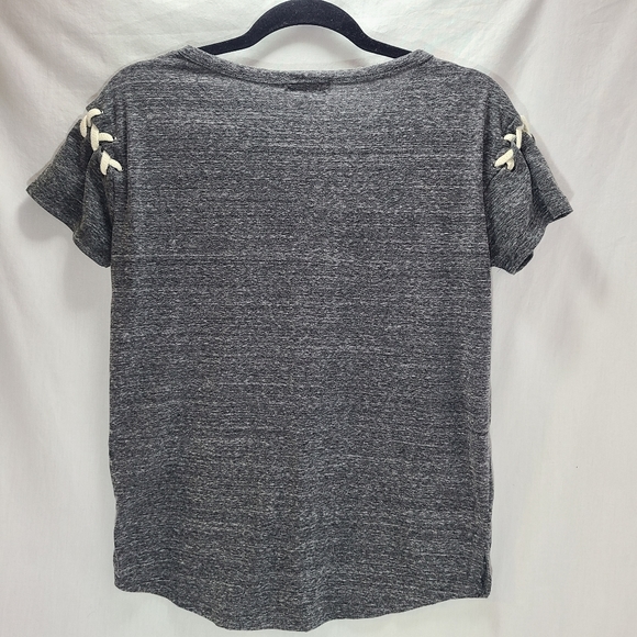 Fitz + Eddie Short Sleeve Tee, Lace Up Shoulders, Medium - Picture 12 of 12